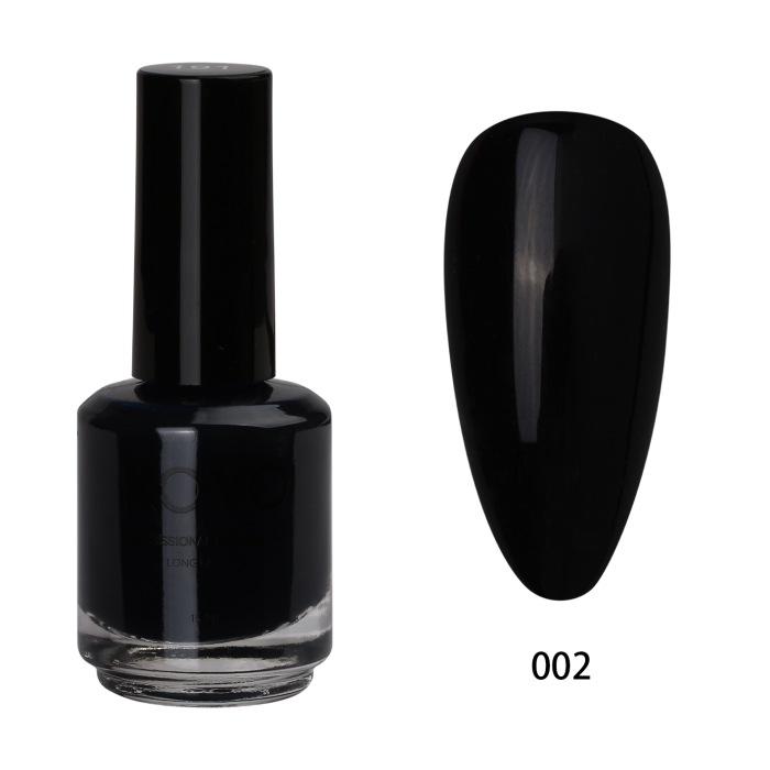 לק עמיד 15 מ"ל | מס' 002 שחור | קויו KOYO