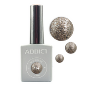 לק ג'ל 15 מ"ל | מס' 114 | גליטר ברונזה אטום | אדיקט ADDICT