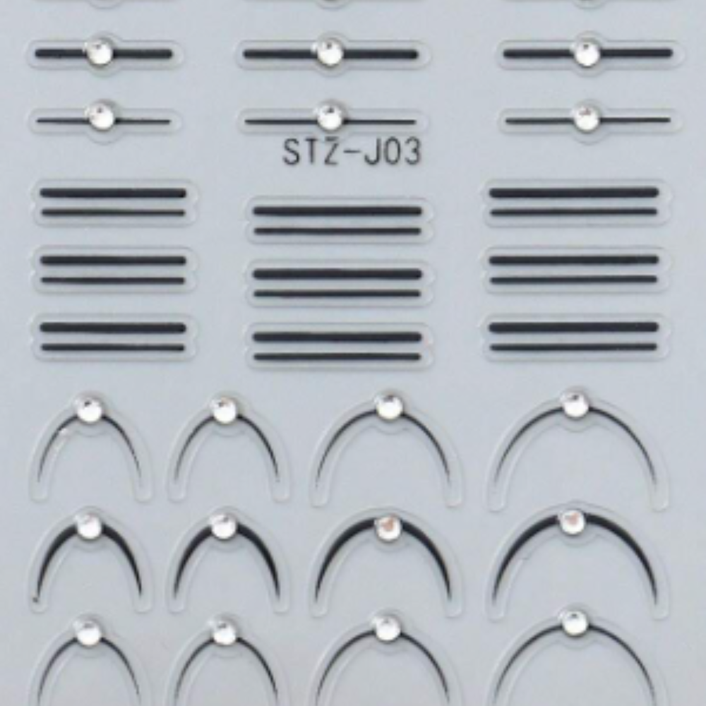 מדבקות קישוט לפרנץ ציפורניים |  2 יחידות