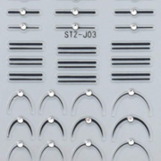 מדבקות קישוט לפרנץ ציפורניים |  2 יחידות