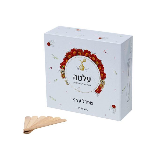 מארז 200 יח' – שפדל עץ צר (מקל ארטיק) עלמה