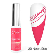 לק ג'ל מכחול דק | 8 מ"ל | מס' 20 ורוד כהה | LINER GEL | קאני CANNI