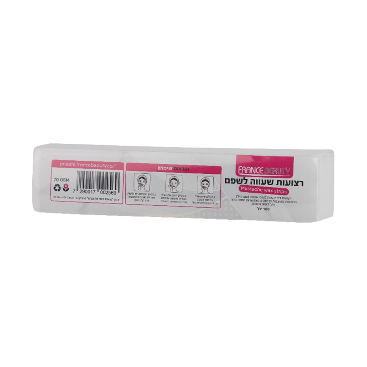 מארז 100 יח' רצועות שעווה לשפם | פראנס ביוטי France Beauty