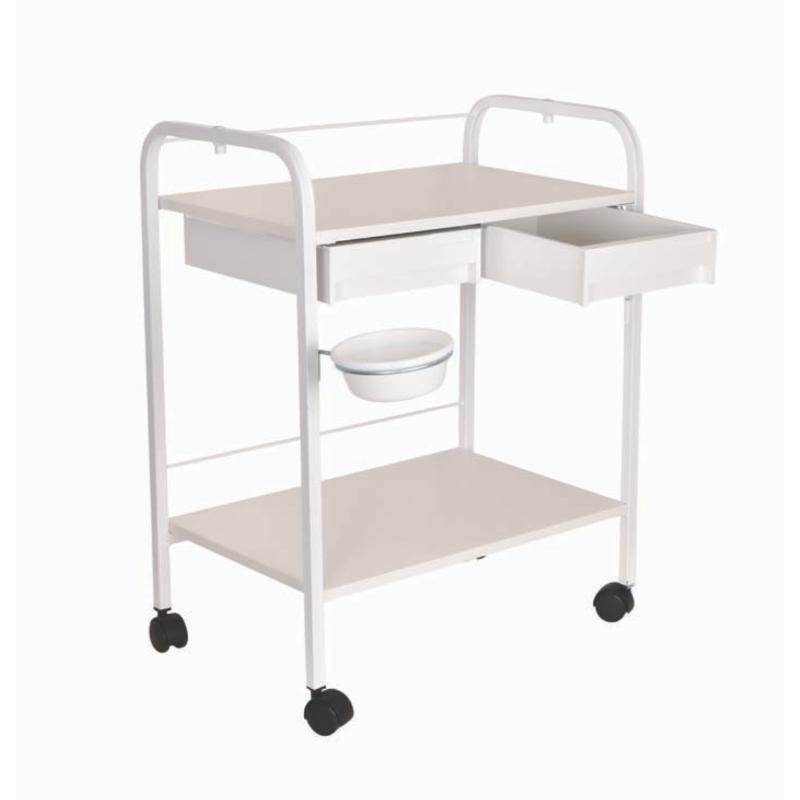 עגלה 2 מדפים + 2 מגירות