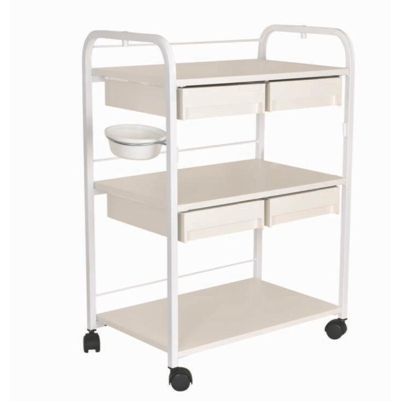 עגלה 3 מדפים + 4 מגירות