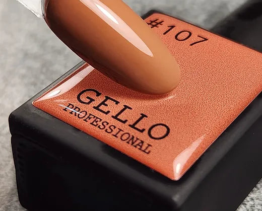 לק ג'ל 13 מ"ל | מס' 107 חום בהיר שמנתי | גלו GELLO