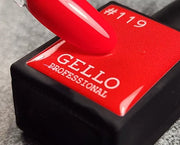 לק ג'ל 13 מ"ל | מס' 119 אדום כתום | גלו GELLO