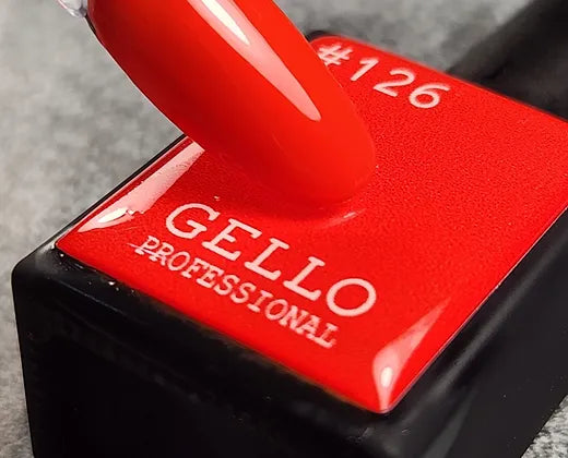 לק ג'ל 13 מ"ל | מס' 126 אדום כתום | גלו GELLO