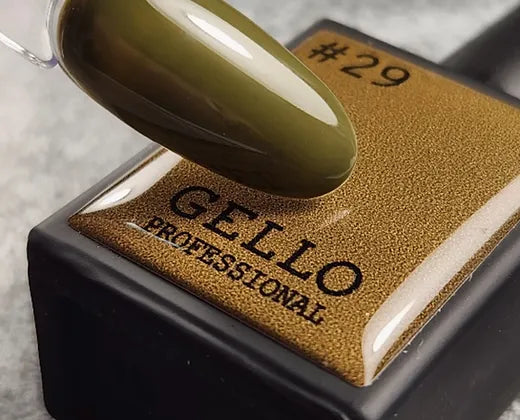 לק ג'ל 13 מ"ל | מס' 29 ירוק זית בהיר | גלו GELLO