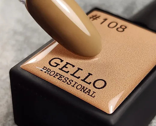 לק ג'ל 13 מ"ל | מס' 108 חום בהיר | גלו GELLO