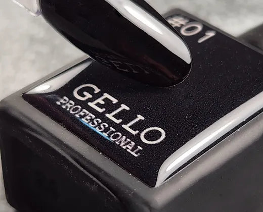 לק ג'ל 13 מ"ל | מס' 01 שחור פחם | גלו GELLO