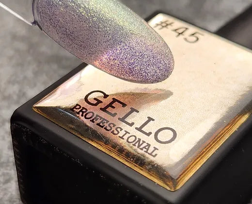 לק ג'ל 13 מ"ל | מס' 45 נצנץ חלבי מוזהב | גלו GELLO