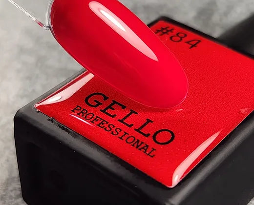 לק ג'ל 13 מ"ל | מס' 84 אדום דובדבן בהיר | גלו GELLO