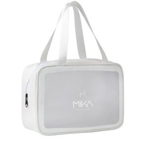 תיק איפור גדול בצבע לבן - מיקה
