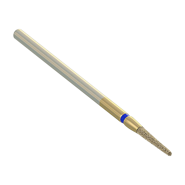 ⁦ראש שיוף יהלום לפדיקור עם ציפוי טיטניום ניטרייד TIN צורת קונוס מעוגל גסות בינונית TN-173-016L⁩ – תמונה ⁦2⁩