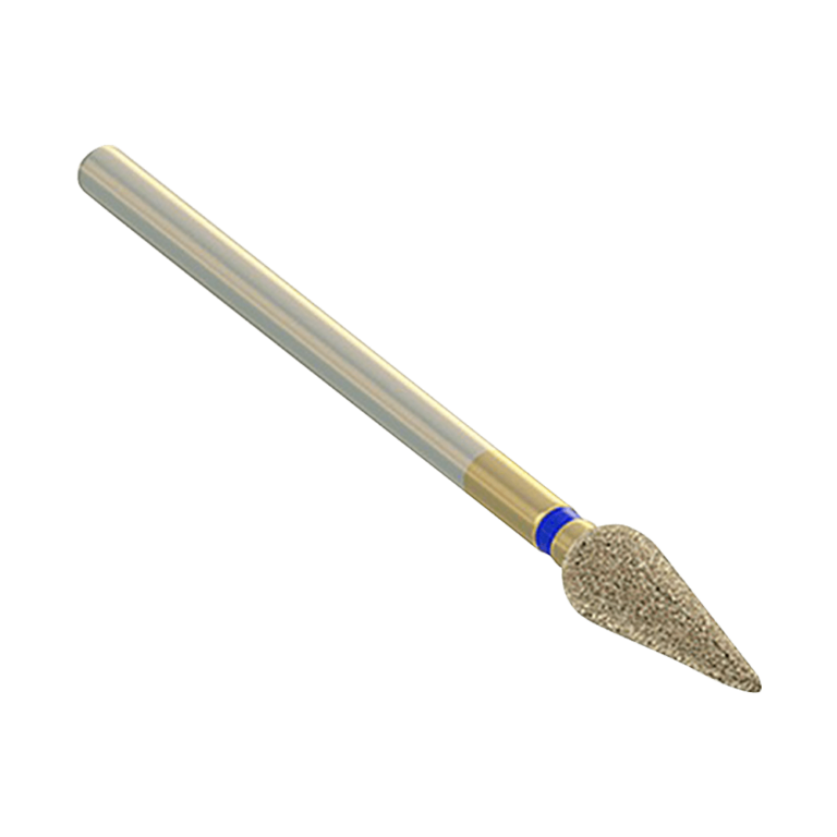 ⁦ראש שיוף יהלום לפדיקור עם ציפוי טיטניום ניטרייד TIN צורת קונוס גסות בינונית TN-266-040L⁩ – תמונה ⁦2⁩