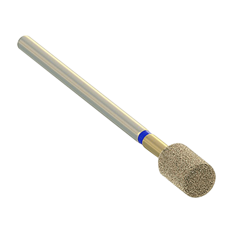 ⁦ראש שיוף יהלום לפדיקור עם ציפוי טיטניום ניטרייד TIN צורת גליל גסות בינונית TN-110-053F⁩ – תמונה ⁦2⁩