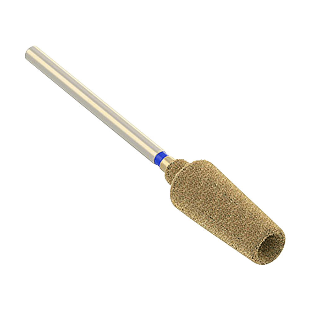 ⁦ראש שיוף יהלום לפדיקור עם ציפוי טיטניום ניטרייד TIN צורת חבית חלולה גסות בינונית TN-173-082LP⁩ – תמונה ⁦2⁩