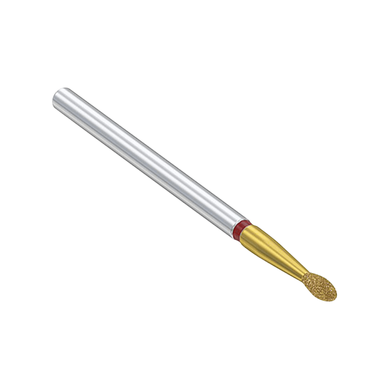 ראש שיוף יהלום למניקור עם ציפוי טיטניום ניטרייד TIN צורת טיפה גסות עדינה TN-277-018