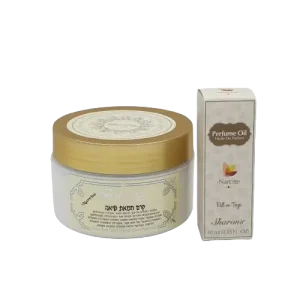 מארז גוף מפנק לאישה המכיל 2 מוצרים: שמן בושם רול און וחמאת גוף - שרונ'ס