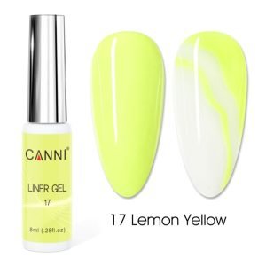 17-2-700x700-1.jpg לק ג'ל מכחול דק | 8 מ"ל | מס' 17 צהוב נאון | LINER GEL | קאני CANNI