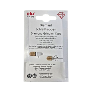 2186.2.png כיפת שיוף יהלום גודל 10מ"מ עם ציפוי טיטניום ניטרייד TIN - סט 3 רמות גסות + מנדרל .EK-K10TSET4