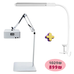 "אלחוטית מנורת ייבוש מקצועית לפדיקור ומניקור UV / LED דגם פלמימגו .DSI Exclusive V10BAT + מנורה שולחנית מקצועית D1 גוף אלומיניום 96 נורות לד "