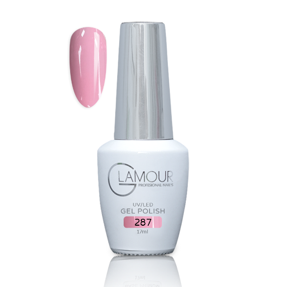 לק ג'ל מס' 287, 17 מ"ל - Glamour (שימר)