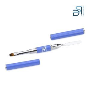 מכחול דו־צדדי 2 ב-1 עם שפטולה מקצועית לעיצוב ציפורניים DSI EXCLUSIVE