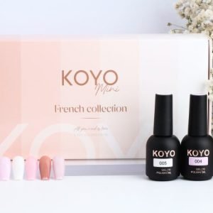 מארז 5 יח’ – גווני לק ג'ל | דגם פרנץ' | 10 מ"ל | קויו KOYO