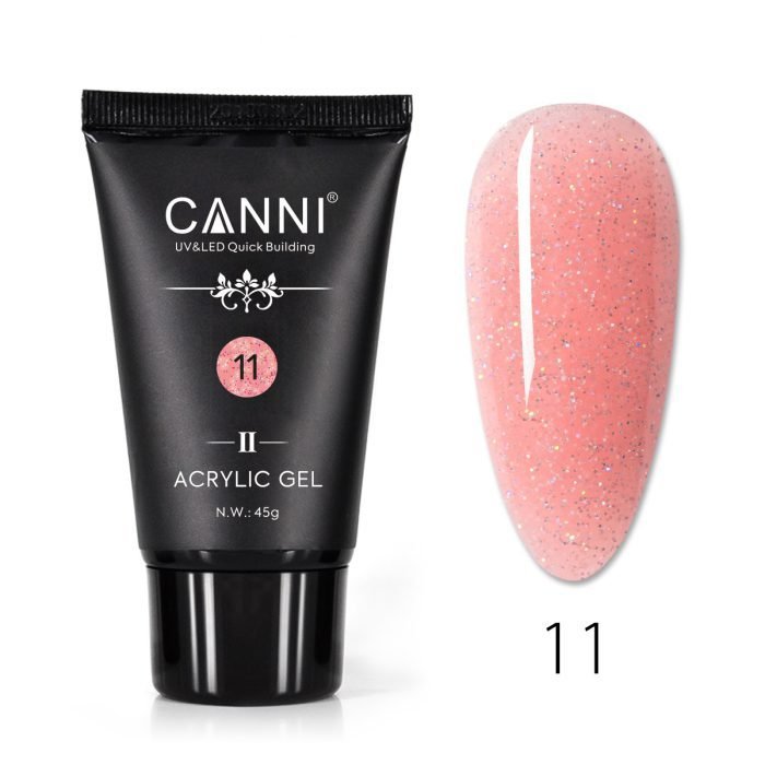 פוליג'ל 45 מ"ל | ורוד אפרסק גליטר 11 | קאני CANNI