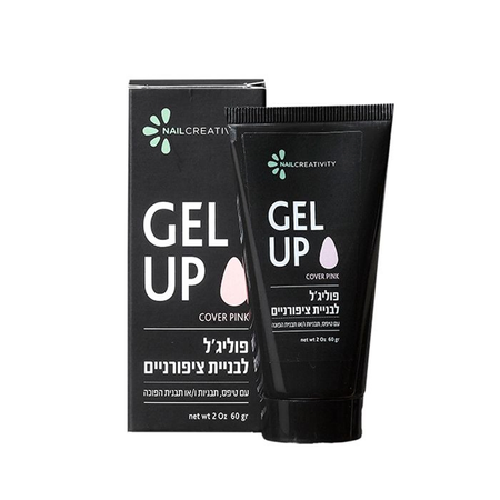 פוליג'ל 60 מ"ל | כיסוי ורוד COVER PINK | נייל קריאטיביטי GEL UP