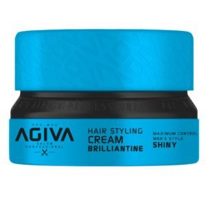 קרם לשיער Agiva Hair Wax BRILLANTINE Hair Styling Shiny 155mL אגיבה- תכלת