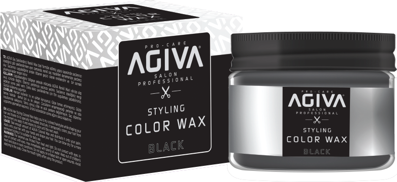ווקס צובע זמני בצבע שחור Agiva Hair Styling Color Wax Black 120ml