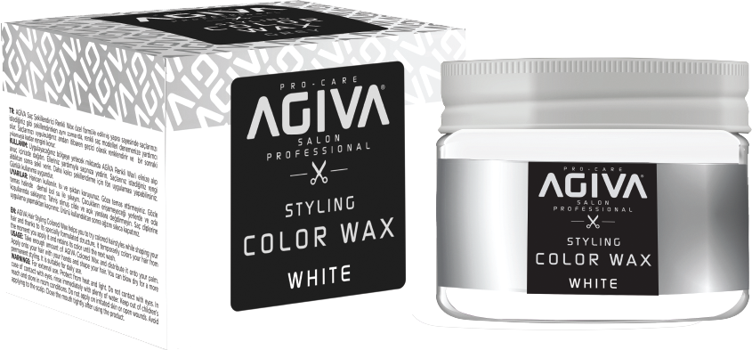 ווקס צובע זמני בצבע לבן Agiva Hair Styling Color Wax White 120ml