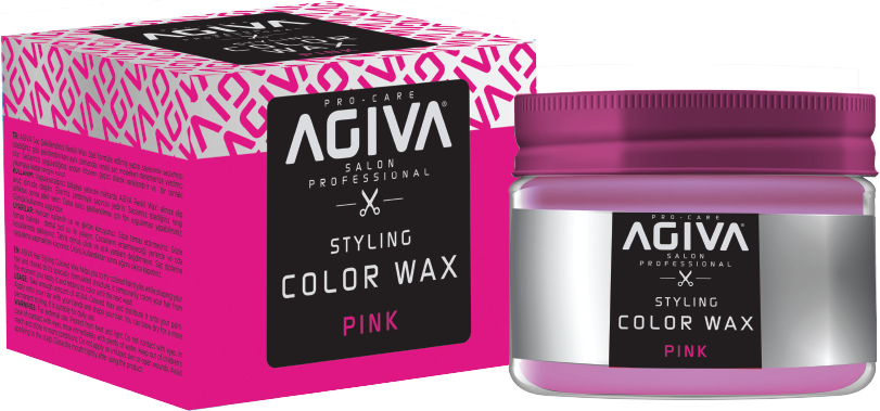 ווקס צובע זמני בצבע ורוד Agiva Hair Styling Color Wax Pink 120ml