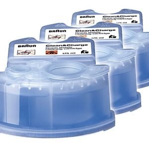 סט שלישיה נוזל שטיפה למכונת גילוח בראון BRAUN CCR3