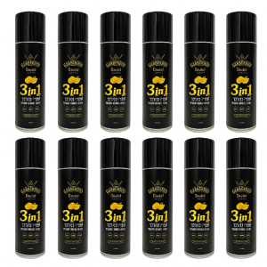 דיל לקרטון 12 יחידות! ספריי חיטוי שימון וניקוי 500 מ"ל בריח לימון 3 ב 1 BarberPRO ברבר פרו