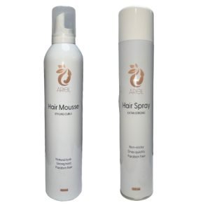 מוס לשיער 400 מ"ל + ספריי מקשיח לשיער 500 מ"ל מבית Ariel