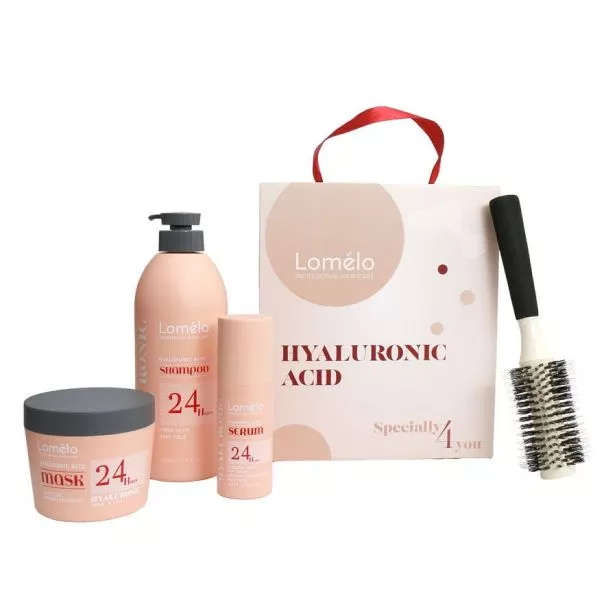 ערכה שמפו מסכה וסרום היאלרוני לומלו Lom'elo - עדי אשכנזי מוצרי טיפוח לשיער