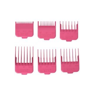 סט 10 מסרקים מגנטי למכונות תספורת ורוד 1.5 עד 25 מ"מ מבית MRD PRO
