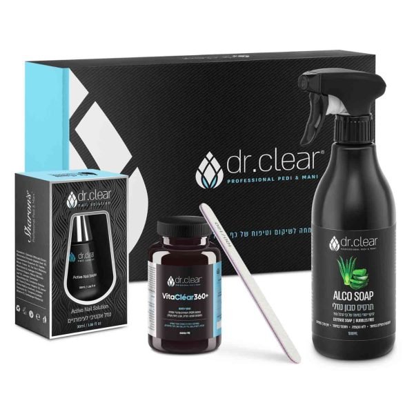ערכת בסיס 360+ לטיפול בפטרת ציפורניים ואוניכוליזיס DR.CLEAR