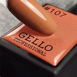 לק ג'ל 13 מ"ל | מס' 107 חום בהיר שמנתי | גלו GELLO