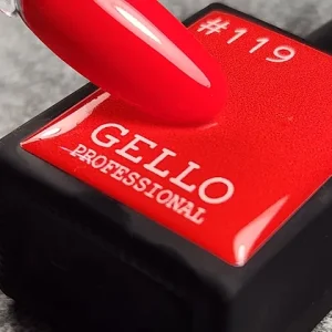 לק ג'ל 13 מ"ל | מס' 119 אדום כתום | גלו GELLO