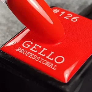 לק ג'ל 13 מ"ל | מס' 126 אדום כתום | גלו GELLO