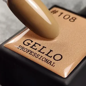 לק ג'ל 13 מ"ל | מס' 108 חום בהיר | גלו GELLO