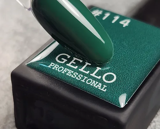 לק ג'ל 13 מ"ל | מס' 114 ירוק בקבוק | גלו GELLO