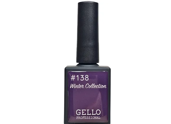 לק ג'ל 13 מ"ל | מס' 138 אפור סגלגל | גלו GELLO