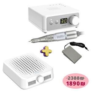 ds0402.png משייף קומפקטי מנוע 30000 סל"ד עם ידית H200 ודוושה Saeyang K35 Mini+שואב אבק למניקור שולחני MARATHON LEVENT