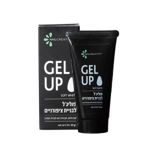פוליג'ל 60 מ"ל | לבן בוהק SOFT WHITE | נייל קריאטיביטי GEL UP